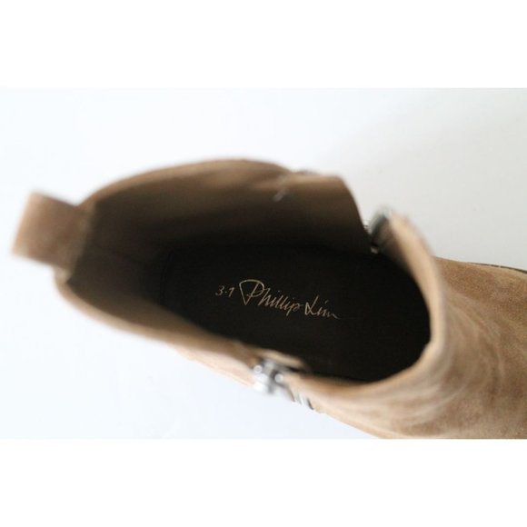 3.1 PHILLIP LIM Alexa Suede Ankle Boots Light Brown Size IT 37/ US 7 - Picture 5 of 12